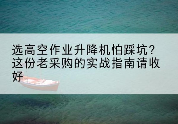 丰台区高空作业升降机厂家推荐-选高空作业升降机怕踩坑？这份老采购的实战指南请收好